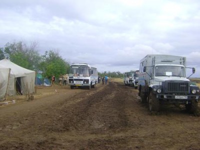 Конечный пункт зоналки - Волгоградская обл, типичные сухие степи... где в единственном месте за поездку лил дождь