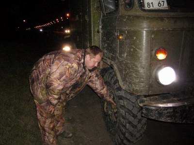 Дима на первом проверочном пробеге.