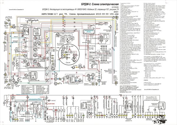 БРДМ-2. Схема электрическая ПРИНЦИПИАЛЬНАЯ