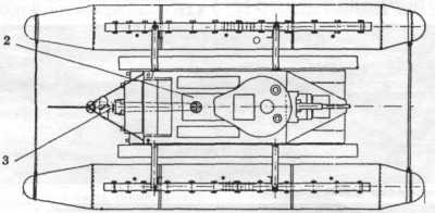 вес танка 13 т , длинна 5.7 м , ширина 2.25 м